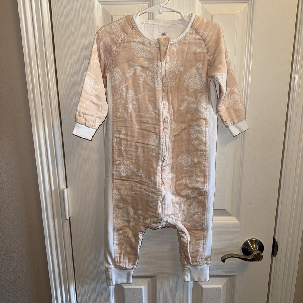 Nest Designs Sleep Suit Size M/90 18Mo -2.5T TOG 0.6 Sleeper Pomegranate Peach